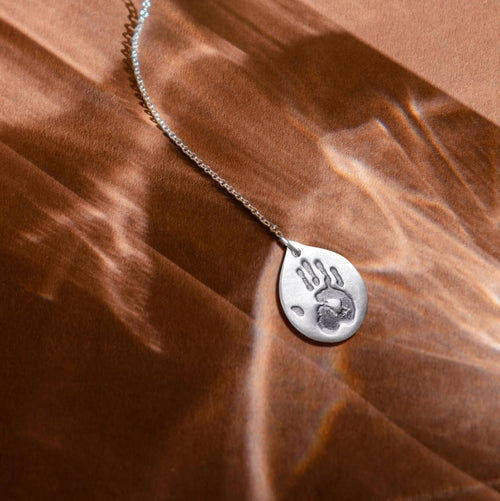 Amma’s Blessing Hand - 925 Sterling Silver Pendant