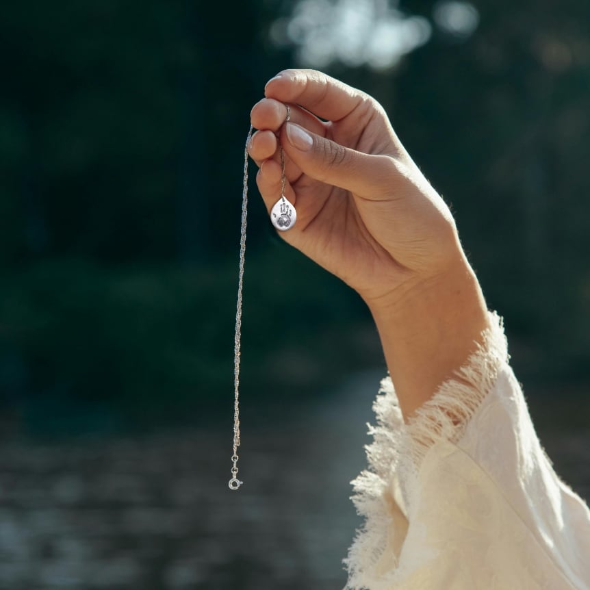 Amma’s Blessing Hand - 925 Sterling Silver Pendant